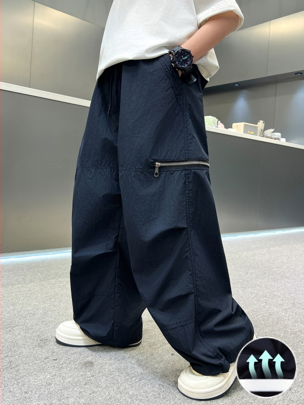 Pantaloni de vară anti țânțari pentru băieți, ușori, croială dreaptă, cargo casual, model 2026