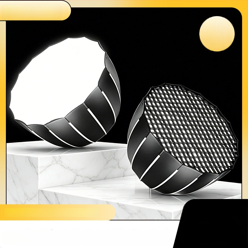 Softbox profund cu montură Bowens, grilă, iluminare pentru streaming, difuzor de lumină moale, iluminare sferică