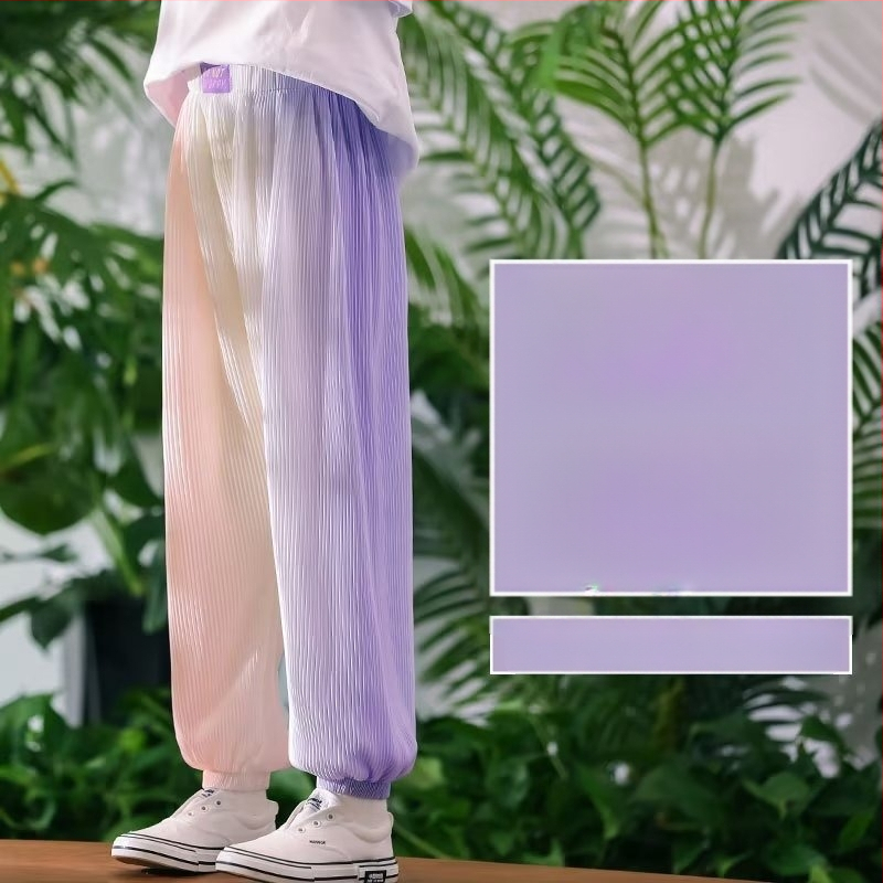 Pantaloni anti țânțari pentru fete, ușori de vară, material Ice Silk, mărimea 120, Vara 2024