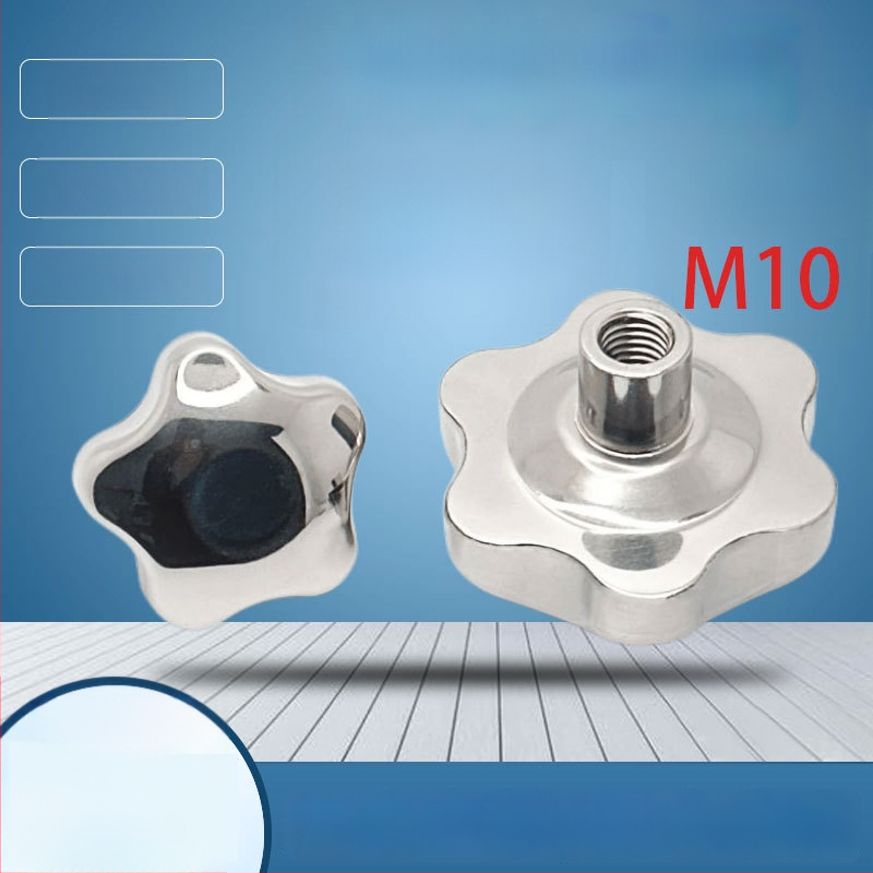 Roată manuală cu șurub M10 în formă de stea, din oțel inoxidabil 304, rădăcină cu aspect de floare de prune, pentru reglarea echipamentelor