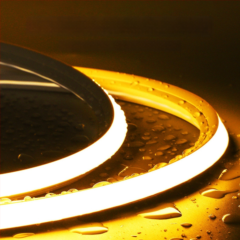 Bandă LED cu husă din silicon, 24V, rezistentă la apă pentru exterior, ignifugă, flexibilă și pliabilă, reglabilă și luminoasă