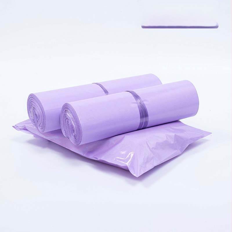 Sac expres din material nou, mov închis, gros, pentru ambalare logistică, pungă plastică de ambalaj, autoadezivă, rezistentă la rupere și impermeabil.