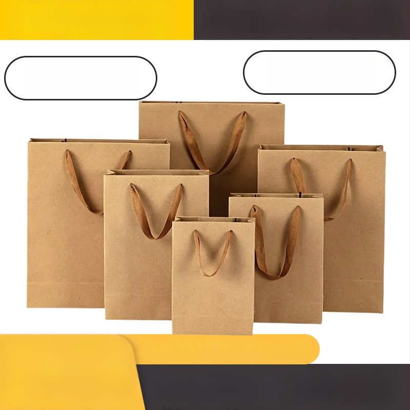 Sac de hârtie kraft personalizat pentru cadouri: parfum, ceai și căni — ambalaj de lux cu imprimare a logo-ului