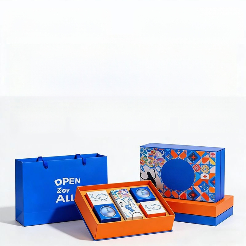 Cutie cadou personalizată cu capac și bază, ambalaj exterior, cutie goală, cutie cadou pentru ceai și mooncake