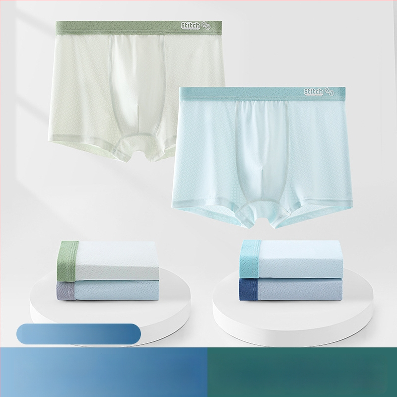 Boxeri pentru băieți adolescenți, din ice silk, vară, subțiri, respirabili, cu plasă