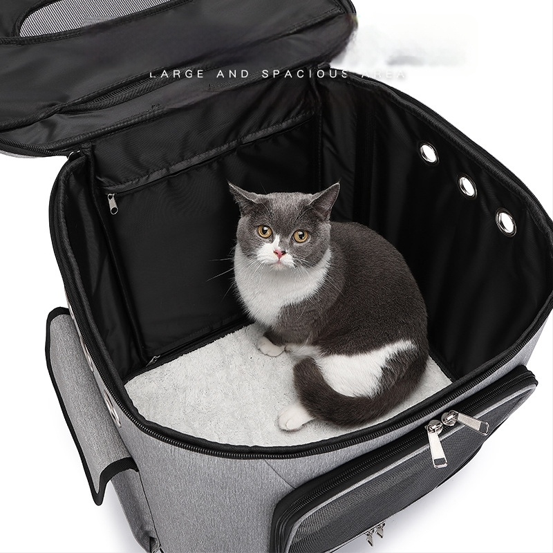 În stoc: Geantă de transport pentru animale de companie cu role, portabilă pentru pisici, direct de la fabrică, personalizabilă, la distribuție en gros