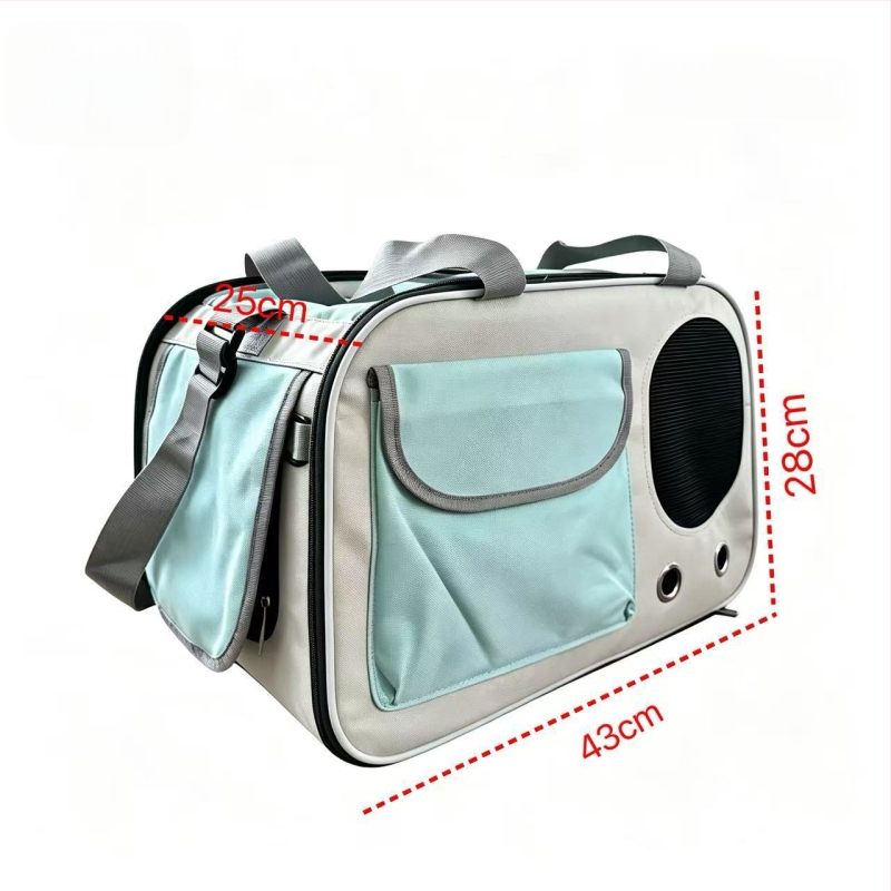 Geantă de purtare pentru pisici, respirabilă, pliabilă, crossbody, cu capacitate mare, pentru pisici până la 5 kg, 43×28×25 cm, Oxford