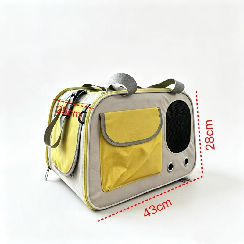 Geantă de purtare pentru pisici, respirabilă, pliabilă, crossbody, cu capacitate mare, pentru pisici până la 5 kg, 43×28×25 cm, Oxford