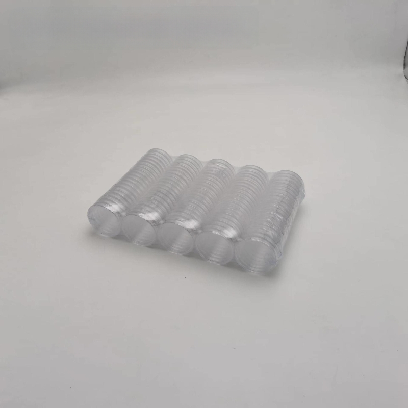 Cutie rotundă transparentă din plastic, cu diametrul de 30 mm, pentru moneda comemorativă a operei din Beijing; cutie pentru moneda de 5 yuani și protecție pentru monede cu caractere – cutie de colecție