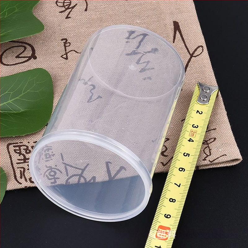 Cutie rotundă albă din PP pentru bețișoare de bumbac, dimensiuni 56x56x83 mm, diametru interior 52x79 mm, ambalaj pentru 100 bețișoare subțiri