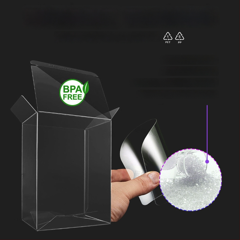 Cutie de ambalaj transparentă din PVC, personalizabilă, cutie pliabilă PP cu finisaj mat, cutie cadou PET colorată pentru cafea probiotică