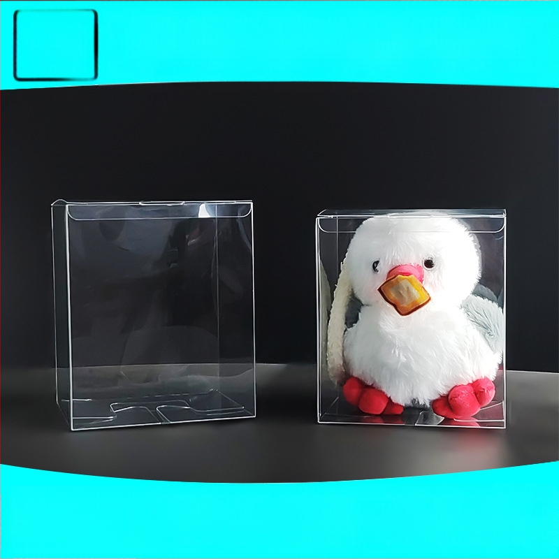 Cutie de ambalaj transparentă pentru păpuși din PET, imprimare color PVC, formă pătrată
