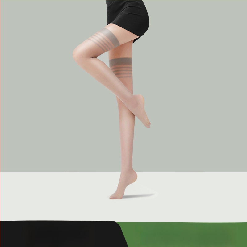 Șosete până la coapsă pentru femei, culoare pielii, transparente și sexy, alungesc picioarele, rezistente la agățare, durabile, antiderapante, ultra-subțiri, pentru primăvară-vară