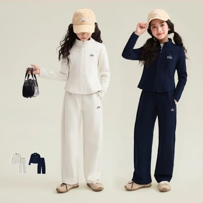 Set sportiv pentru fetițe, stil coreean, primăvară, jachetă și pantaloni – două piese