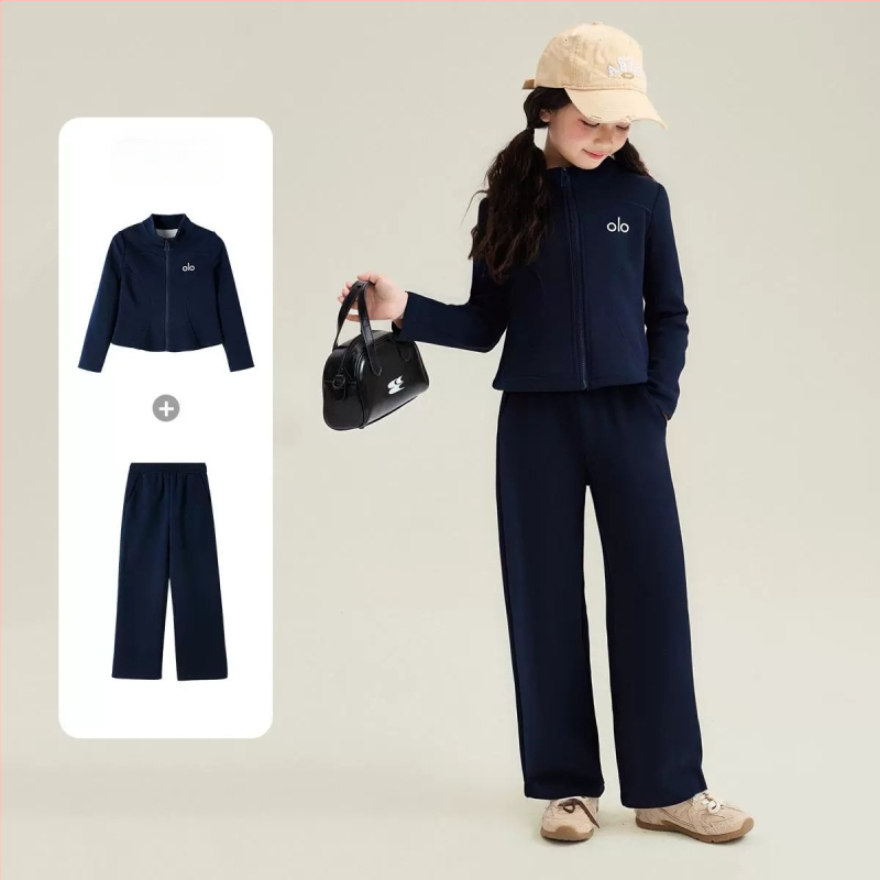 Set sportiv pentru fetițe, stil coreean, primăvară, jachetă și pantaloni – două piese