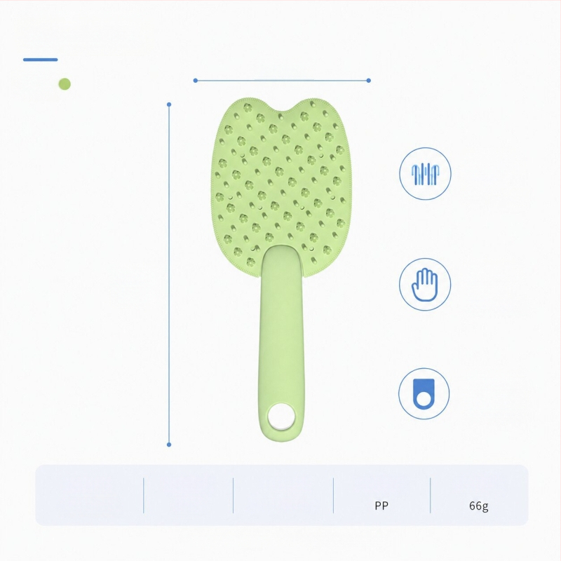 Perie de baie din silicon pentru pisici și câini, pieptene pentru îngrijire și curățare, instrument de îndepărtare a părului, perie de baie pentru baie