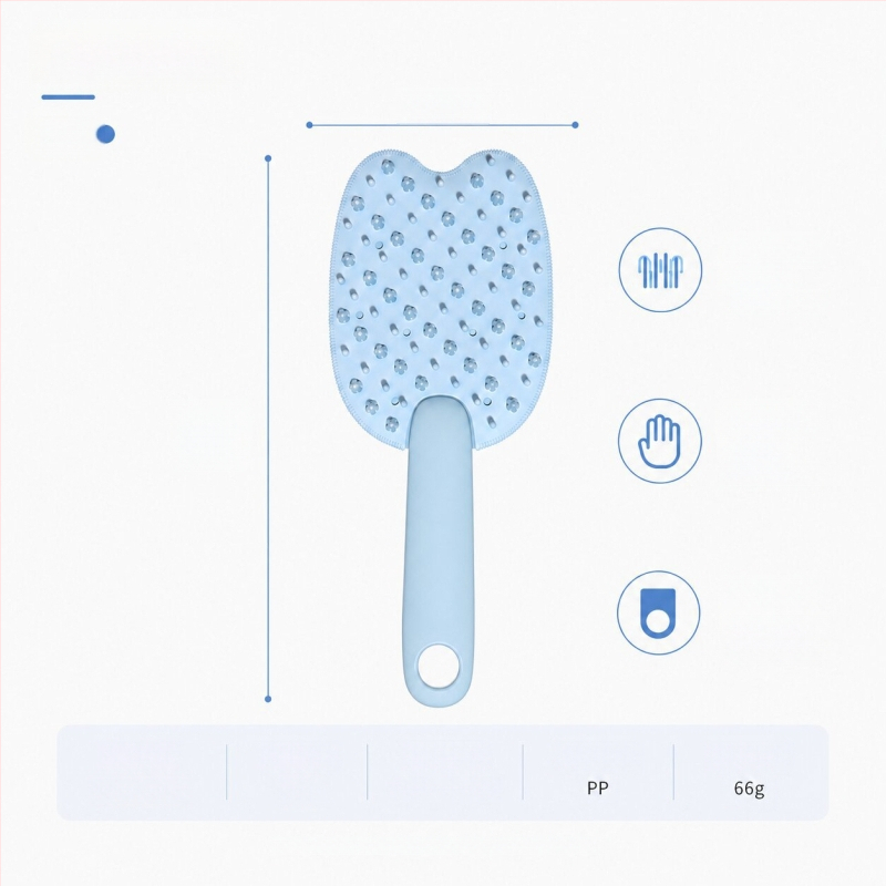 Perie de baie din silicon pentru pisici și câini, pieptene pentru îngrijire și curățare, instrument de îndepărtare a părului, perie de baie pentru baie