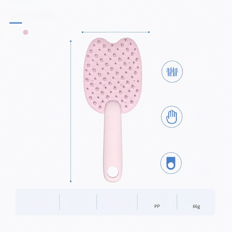 Perie de baie din silicon pentru pisici și câini, pieptene pentru îngrijire și curățare, instrument de îndepărtare a părului, perie de baie pentru baie