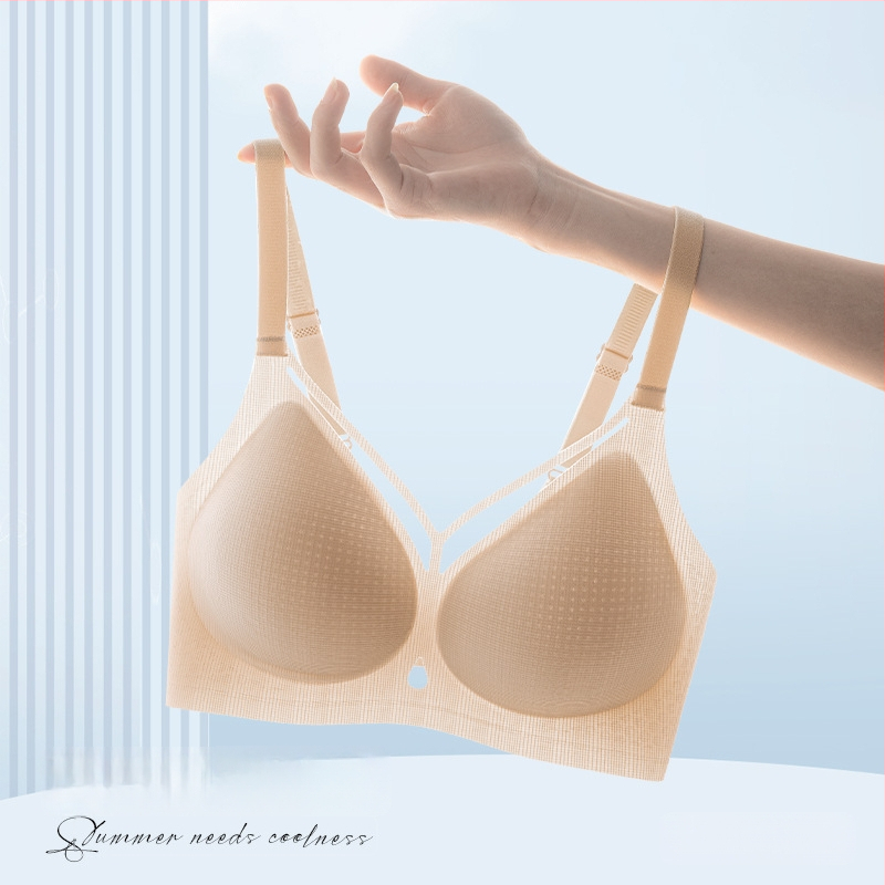 Sutien fără cusături, mărime mare, sutien gel invizibil pentru femei cu sâni mari, modelează silueta, ridică, susține și oferă suport moale