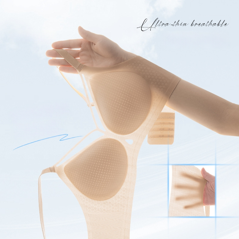 Sutien fără cusături, mărime mare, sutien gel invizibil pentru femei cu sâni mari, modelează silueta, ridică, susține și oferă suport moale