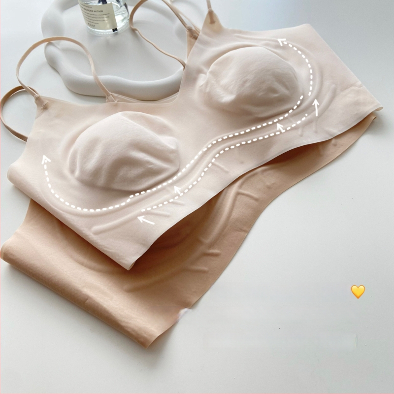 Sutien push-up fără spate, cu design în spate U, bretele subțiri