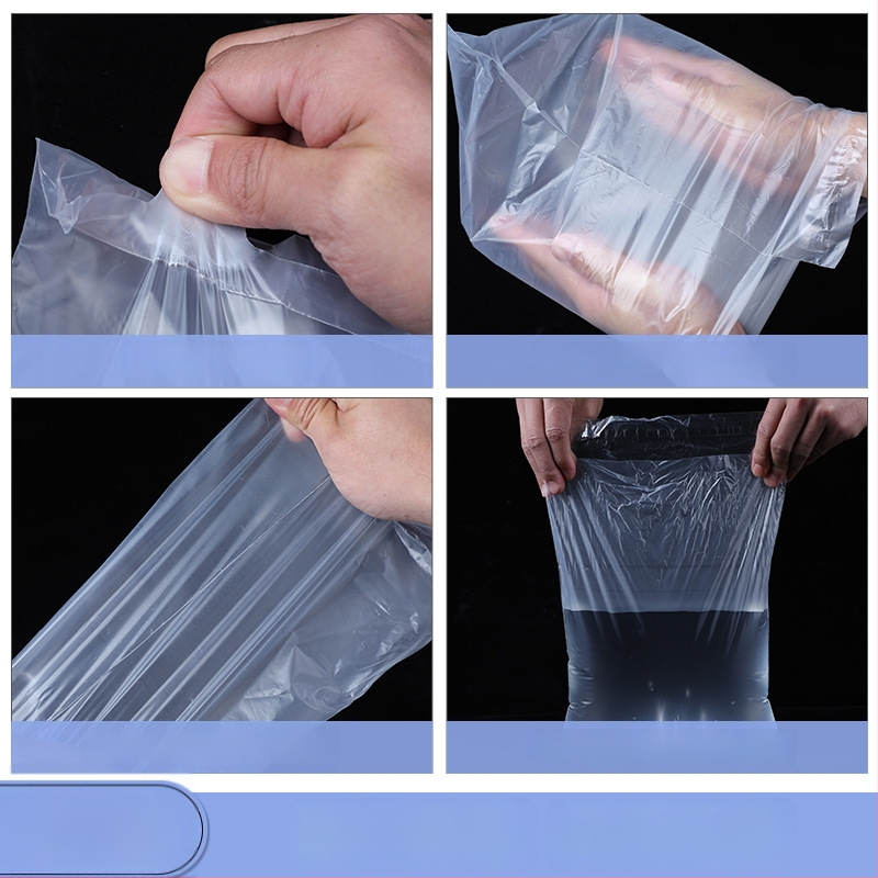 Geantă de expediere transparentă, groasă și impermeabilă, din HDPE, autosealantă, dimensiuni 20x30–40x55 cm, 100 buc./set