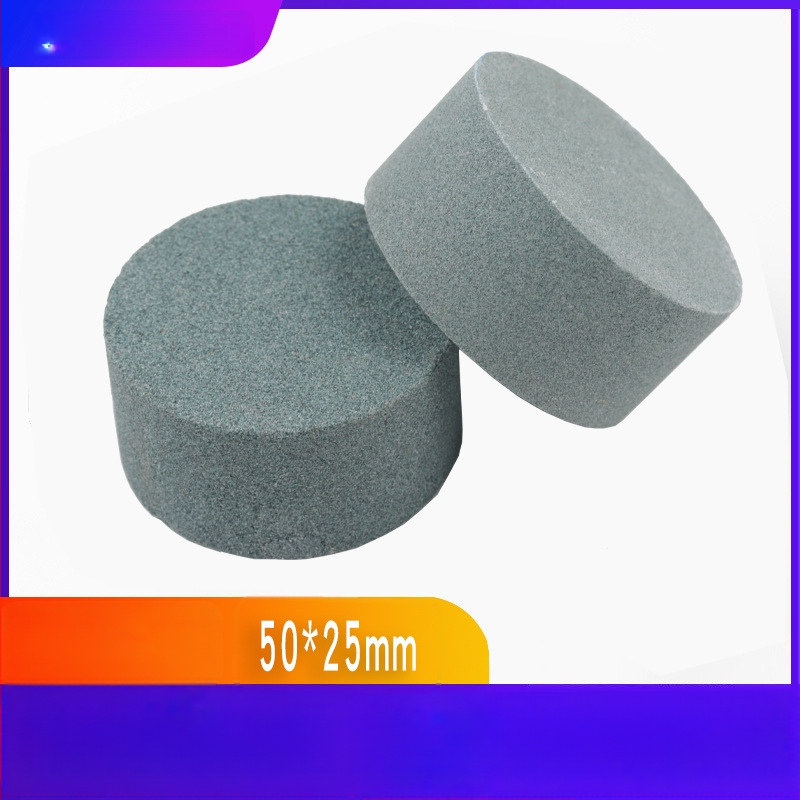 Piatră de ulei din siliciu carbid verde, cilindrică, 50x25 mm, pentru lustruire și șlefuire jad