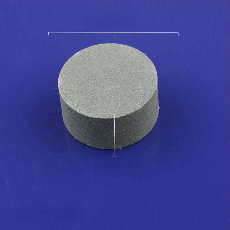 Piatră de ulei din siliciu carbid verde, cilindrică, 50x25 mm, pentru lustruire și șlefuire jad