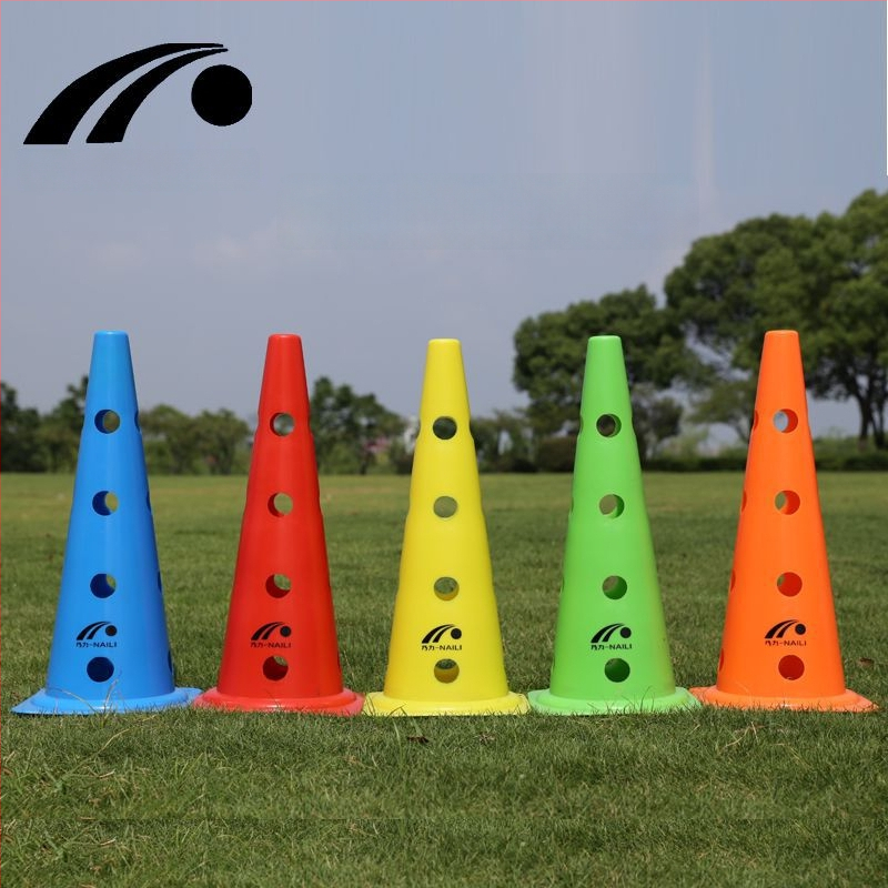 Naili 48 cm con de antrenament pentru fotbal, cu gaură – obstacol și con de marcaj colorat, design îngroșat