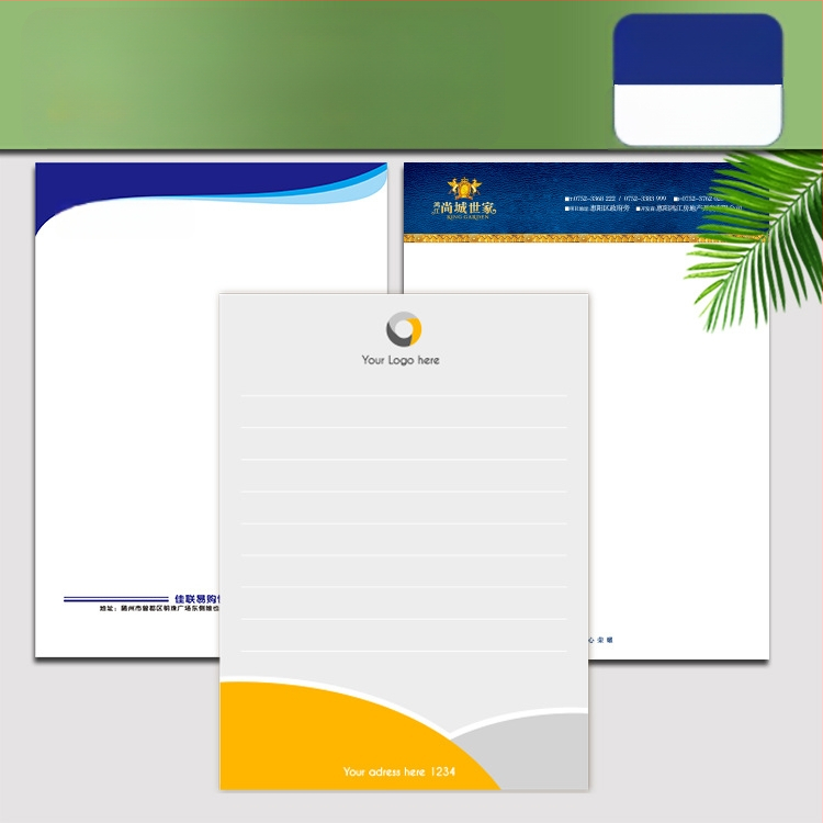 Hârtie antet A4/A5 cu logo imprimat pentru documente oficiale, potrivită pentru școli și comitete de sat, notițe de întâlnire