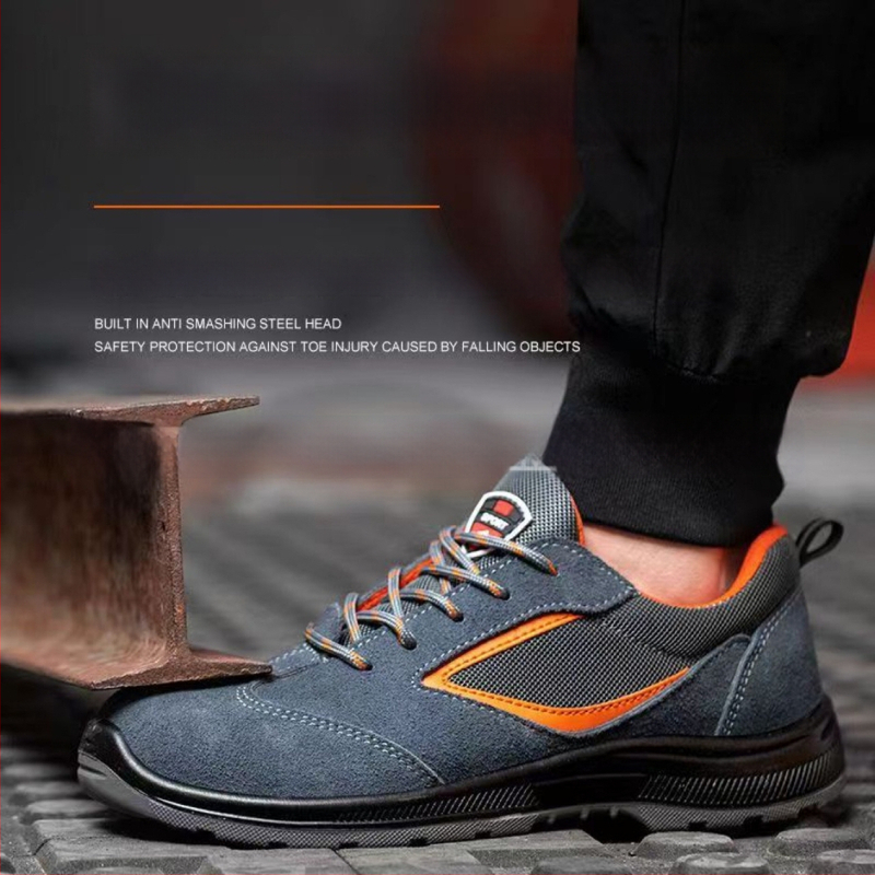 Pantofi de protecție anti-static cu vârf din oțel, respirabili și rezistenți la uzură pentru bărbați, standard național, Old Yellow Bull