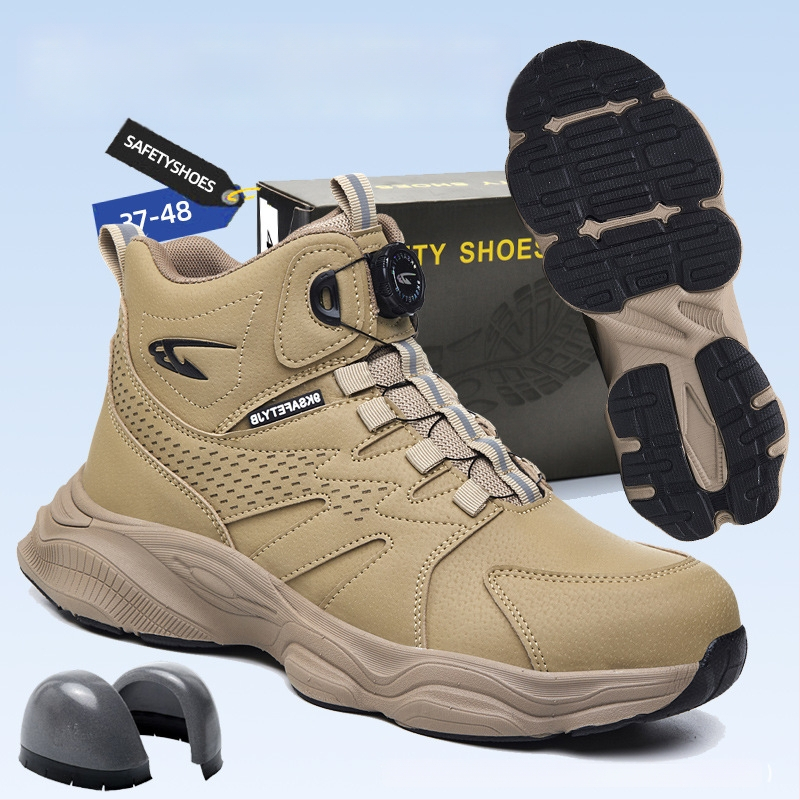 Încălțăminte de protecție personalizată, înălțime mare, anti-șoc și anti-perforație, microfibră, confortabilă și durabilă, talpă antiderapantă, pentru bărbați