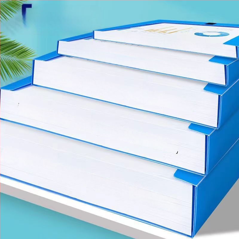 Cutie de documente A4 din plastic, albastră, pentru birou, personalizabilă