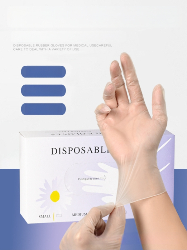Mănuși din PVC pentru degete, de unică folosință, pentru frumusețe și tatuaje, transparente, antiderapante, mărimi S/M/L.