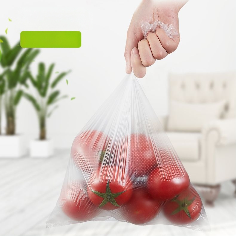 Pungi de plastic pentru conservarea prospețimii alimentelor, tip vestă, de unică folosință