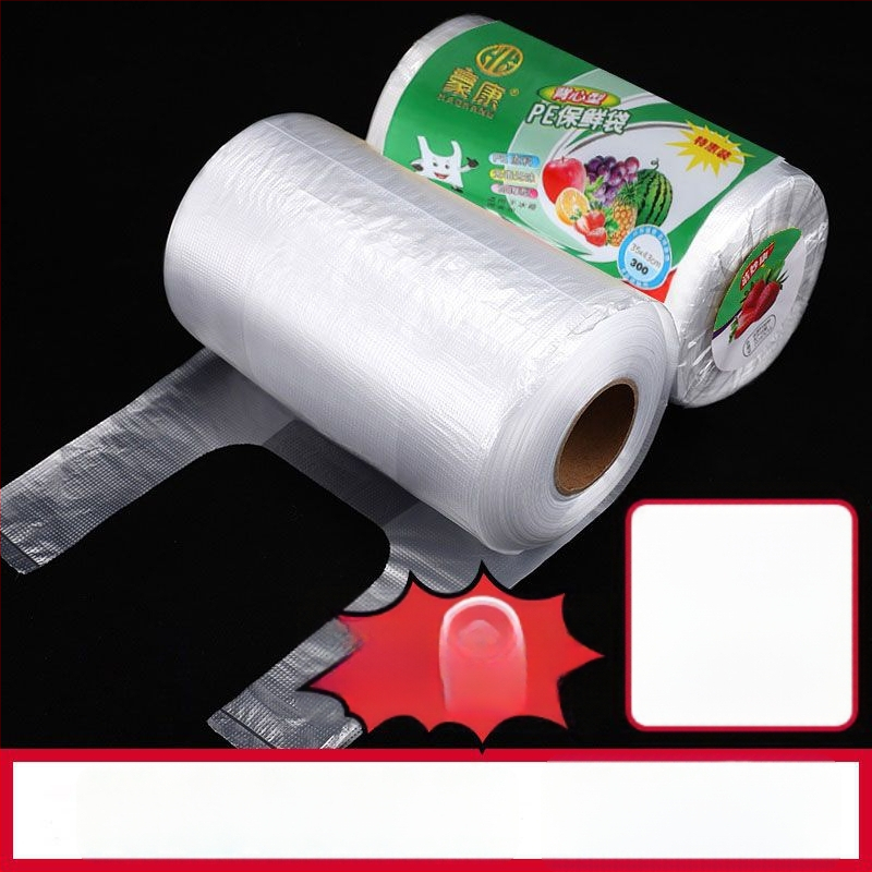 Pungi de plastic pentru conservarea prospețimii alimentelor, tip vestă, de unică folosință