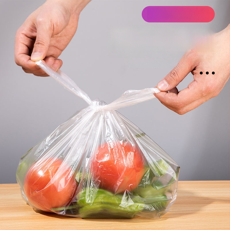 Pungi de plastic pentru conservarea prospețimii alimentelor, tip vestă, de unică folosință