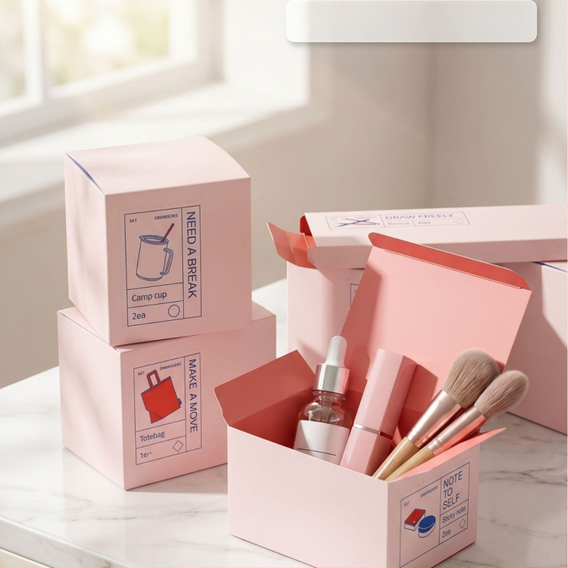 Cutii personalizate pentru cosmetice: cutii de carton pentru ruj, imprimare logo, serii mici