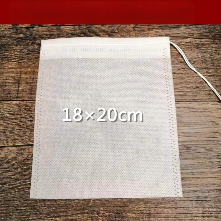 Pungă din material nețesut cu șnur, 18×20 cm, pentru decocturi din plante, ceai, filtre și săculețe parfumate