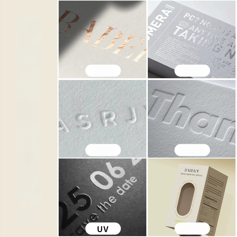 Cutie albă din carton pentru cadouri de machiaj – cutie-surpriză cu jucărie, imprimare cu temă ceai, imprimare în relief, cutie de deschidere prin rupere, personalizare în loturi mici