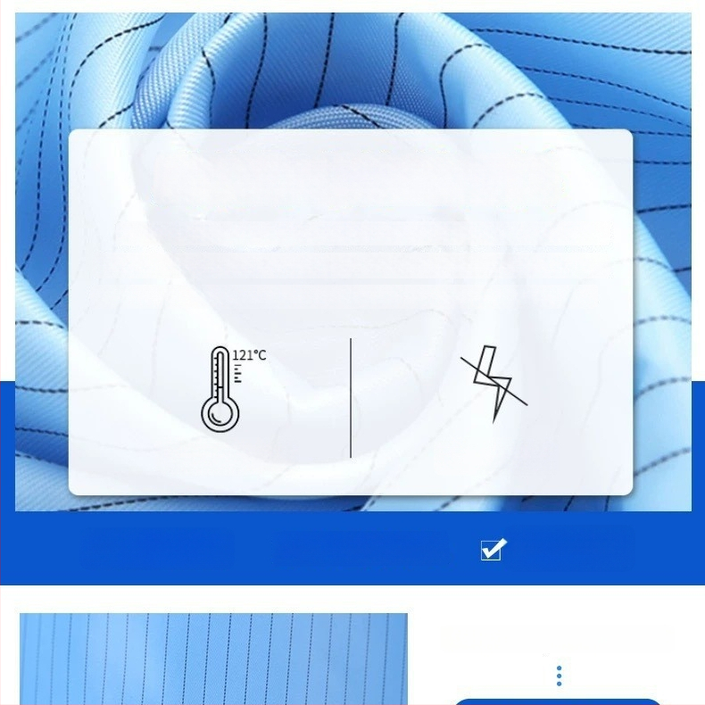 Șorț anti-static pentru fabrici și bucătării, șorț de protecție împotriva prafului pentru atelier, îmbrăcăminte de lucru curată.