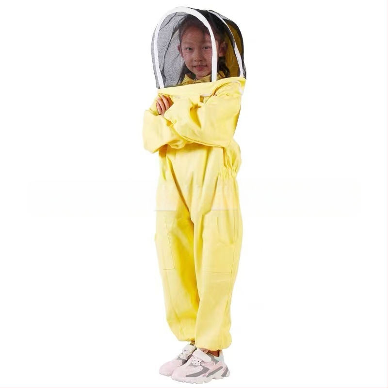 Costum de protecție din bumbac pentru copii — costum unic de apicultură pentru vizite la stupină