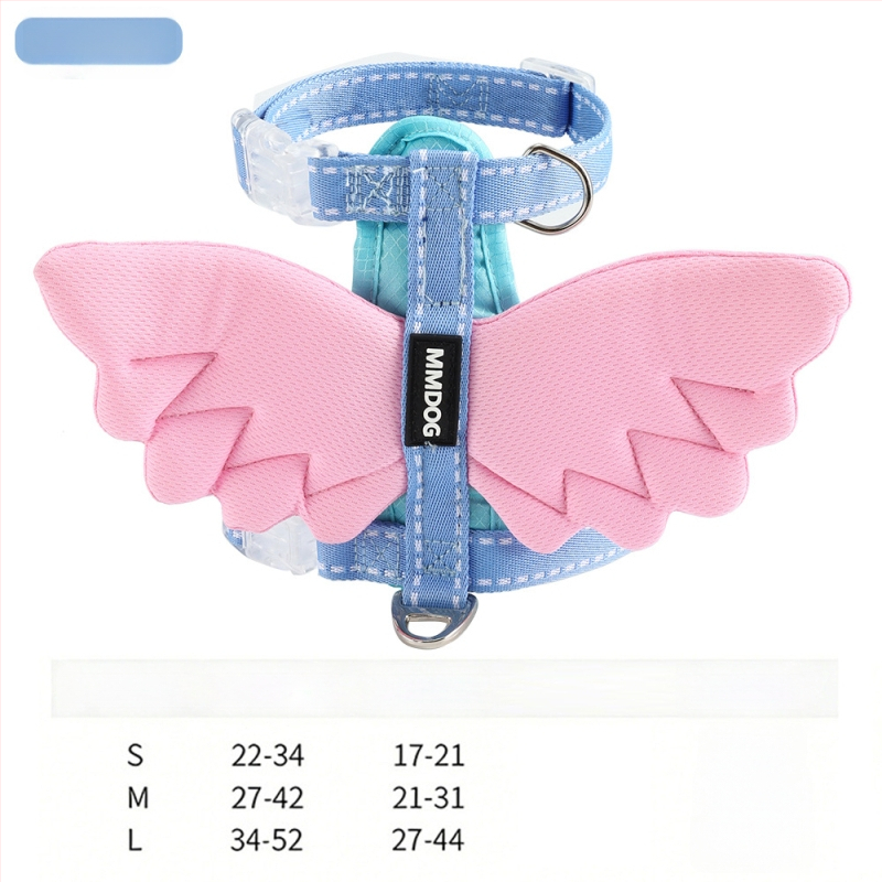 Ham pentru pisici Angel Wings, lesă în stil vestă, pentru plimbări în aer liber, anti-evadare