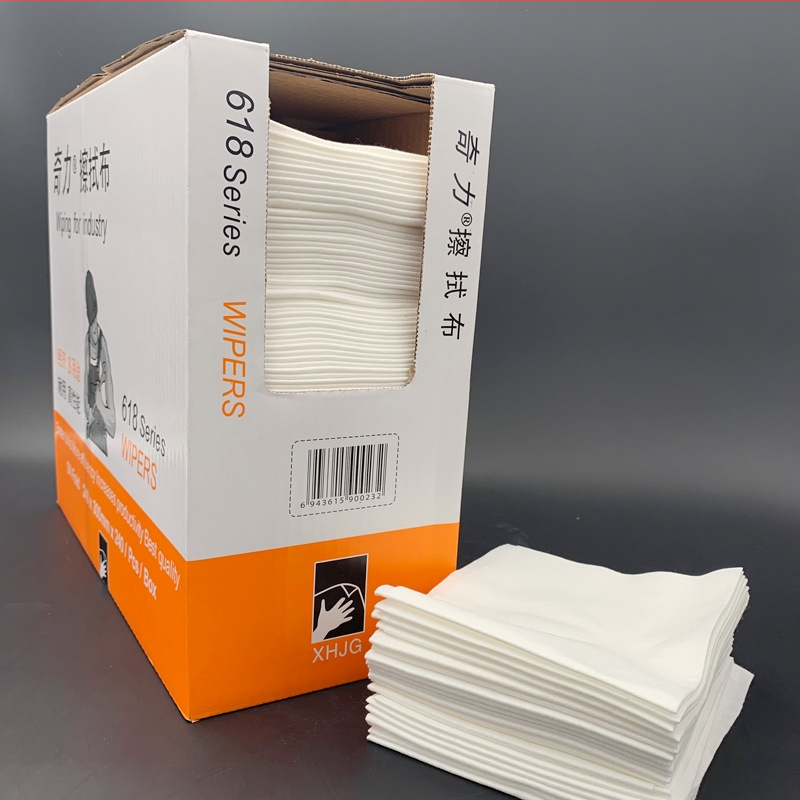 Qili 618 Prosop de șters industrial, fără praf, antistat, absorbant pentru apă și ulei, multifuncțional, țesătură nețesută, 24 x 30 cm, 240 bucăți