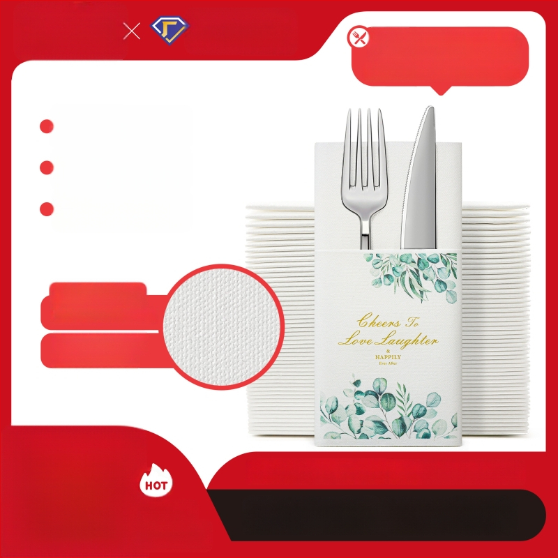 Șervete din materiale nețesute, de unică folosință, pentru nunți și banchete, fețe de masă de unică folosință, cu posibilitatea imprimării logo-ului