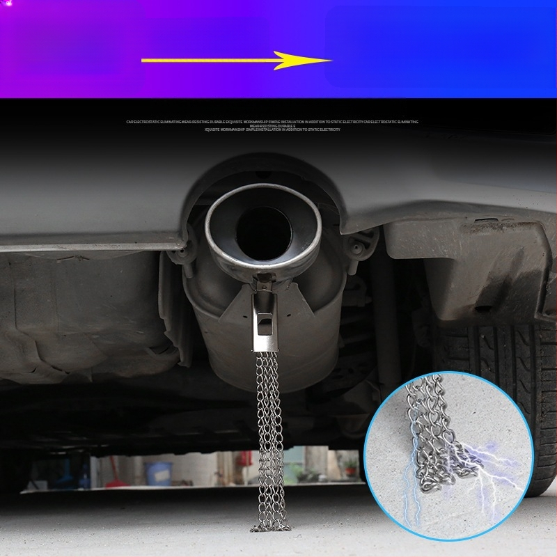 Eliminator electrostatic auto, bandă de împământare pentru conducta de evacuare, linie de descărcare suspendată