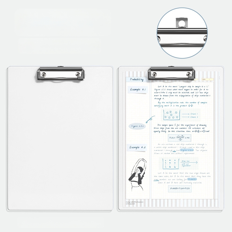 Clipboard din acrilic transparent A4 - versiune verticală, pentru documente, meniuri și notițe, design simplu