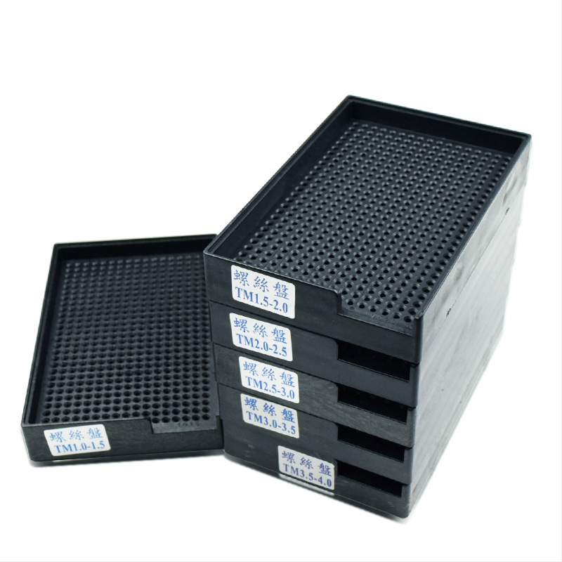 Placă din plastic pentru șuruburi, anti-statice, neagră, pentru electronice, separator 1-5 mm