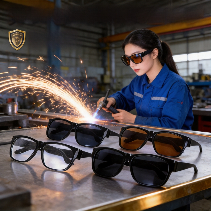 Ochelari de protectie pentru sudare cu lentile din sticla, anti-reflexie