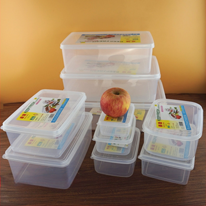 Hualong cutie dreptunghiulară transparentă din plastic pentru depozitare alimentară, 1-2 L